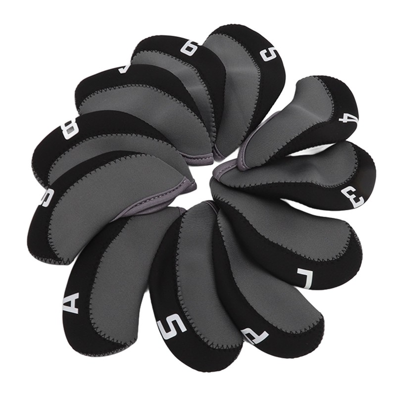 11PCS Golf Club Head Covers Neoprene Numbered Golf Club Head