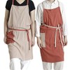 UHEIM Premium Ultra lightweight(0.4 lbs) Pure Linen Bib Apron Adjust