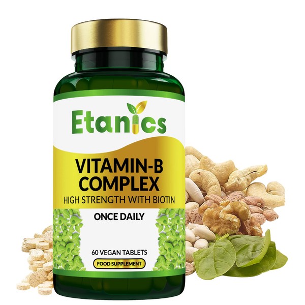 Etanics Vitamin B Complex High Strength - 60 Vegan Tablets