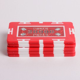 Redtooth Poker 20,000 Value Casino Numbered Plastic Chip Plaques for High Stakes Games