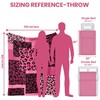 Pink and Black Cheetah Throw Blanket, 50x60 in