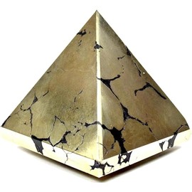 AWAKEN YOUR KUNDALINI Energized Gemstones Pyramids 1.75"-2" Inch - Healing Gemstone Crystals - Lapis Crystal Quartz Green Jade Fluroite Iolite Pyrite Aventurine Amethyst Tourmaline Citrine (Pyrite)