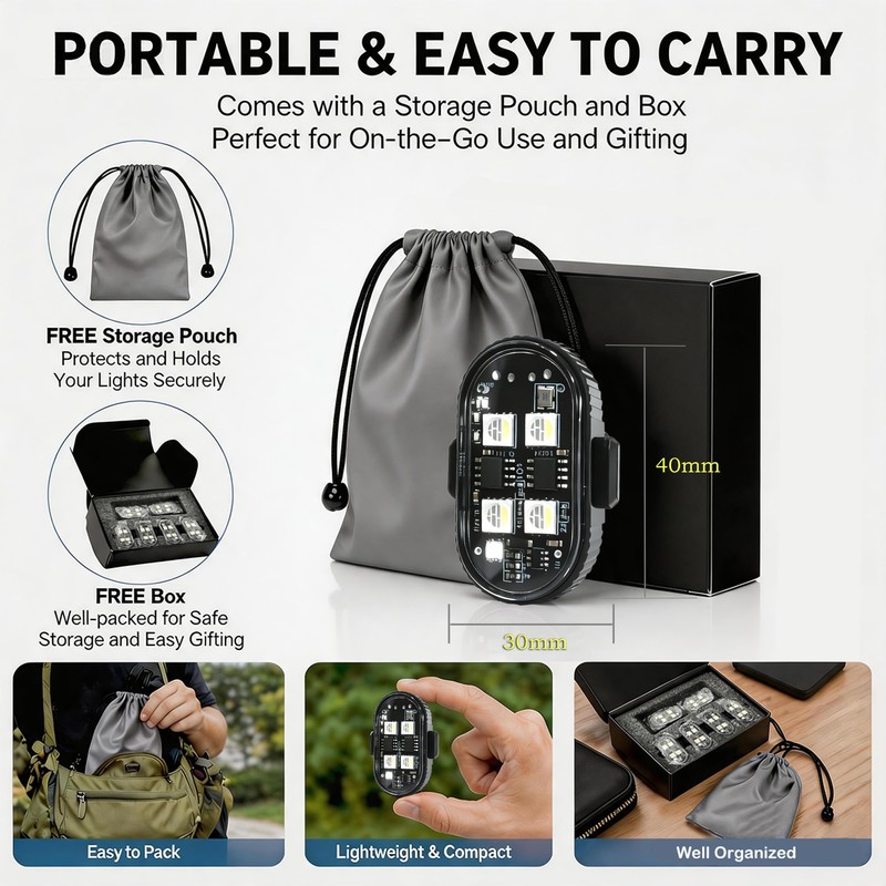 UBAPEV Upgraded 10PCS Wireless LED Strobe Lights with Remote Control