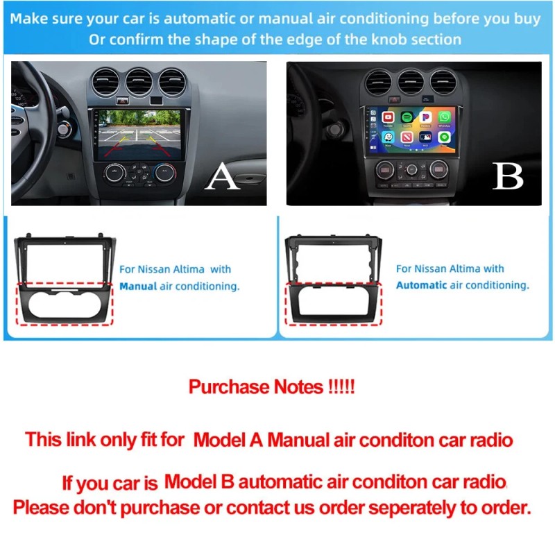 Fortdows For 2007-2012 Nissan Altima Apple Carplay Car Radio Android