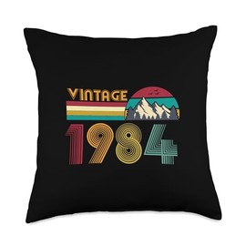 41th Birthday Gift 41 Years Old Men Women Retro Vintage 1984 Throw Pillow