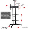 Yaheetech Adjustable Mobile TV Stand Rolling TV Cart Mount Universal