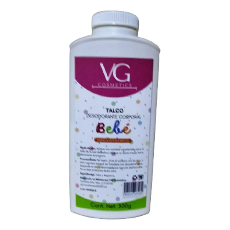 vg cosmetics Talco Para Bebe Suavidad Y Proteccion Hipoalergenico 2