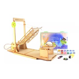 Monkits Education Puente Levadizo Electrónico, Armar Juguete Didáctico Mecánic