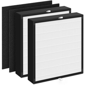 FF50 Filter Compatible with A len BreatheSmart FF50 FIT50 FF50 Purifier, 2 * 3 in 1 H13 HEPA Filter + 2* Carbon Pre-Filters, Compared to Part FF50, FF50-VOC