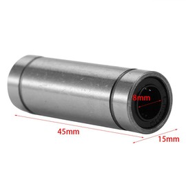 LM8LUU Long Linear Motion Ball Bearing for 8 mm Rod 3D Printer CNC Parts 6 Pieces Reusable Packaging socialme-eu