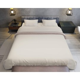 Cotton Duvet Cover Queen Size 1000 Thread Count 100% Egyptian Long Staple Quilt Full Size With Zipper 3 Piece All Season Set for Comforter For Chirstmas (Taupe Embroidered on Ivory Duvet)