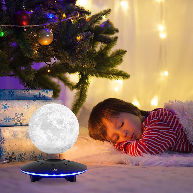 UVEHAS Levitating Moon Lamp - Magnetic Floating and Rotating LED