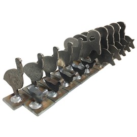 1/10 Scale NRA/IHMSA Metallic Silhouette Targets - 20pc Air Rifle/Pistol Knock-Overs Unpainted