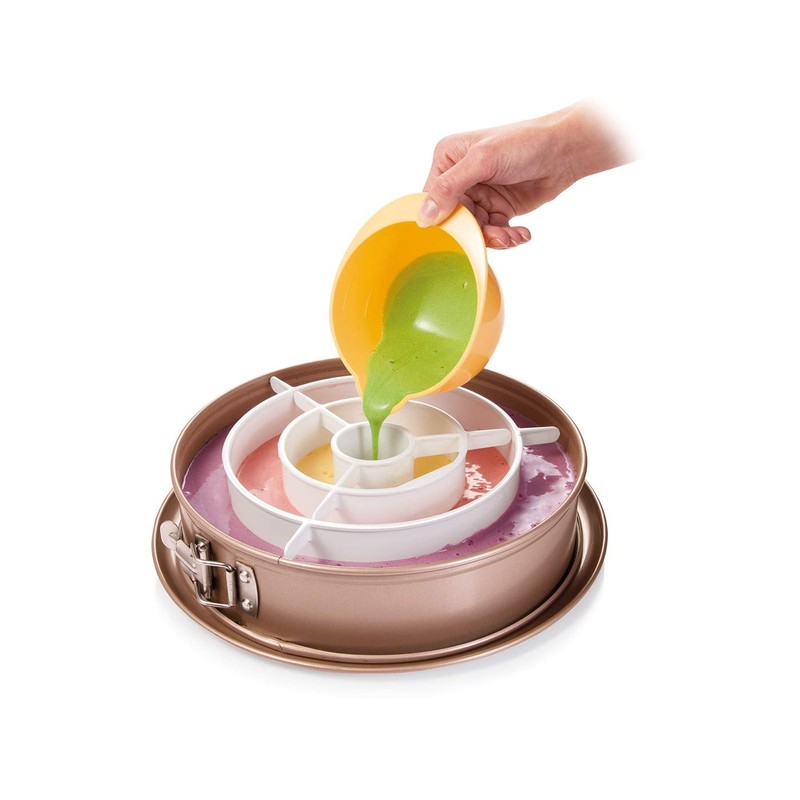 Tescoma Utensile per Torta scacchiera Backform, Kunststoff, weiß, 25.5 x