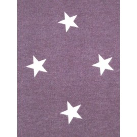 Purple Stars Jersey Knit Fabric Soft Sweater  By the Yard