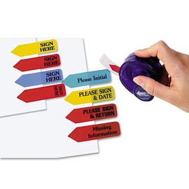 Redi-Tag - Arrow Message Page Flags in Dispenser,"Sign Here", Yellow, 120 Flags/Dispenser 81014 (DMi PK