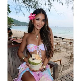 WELROG 3 Pieces Hawaiian Flower Hair Clips for Women - Artificial Tropical Flower Hair Pin Orchid Beach Party Wedding