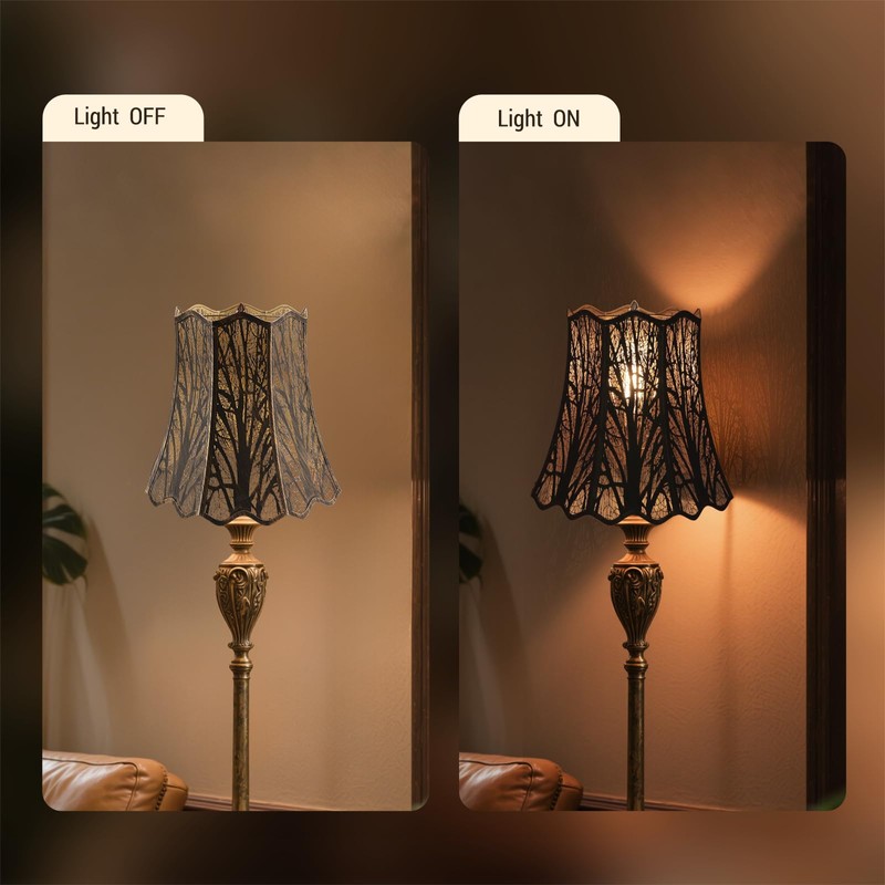 Antique bronze Oversized Lamp Shade,Tree Pattern Court Style Lampshades.