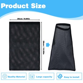 6 Pieces Lint Catcher for Dryer, Dryer Lint Catcher, Dryer Vent Lint Catcher for Outdoor, Lint Vent Trap Bag for Dryer Vent, Ducts, and Outside Vent Covers (Black)