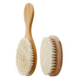 Baluue Bath Shower Brush 2pcs Wool Brush Hair Cleaning Brush Hairdressing Tool Baby for Bath Time