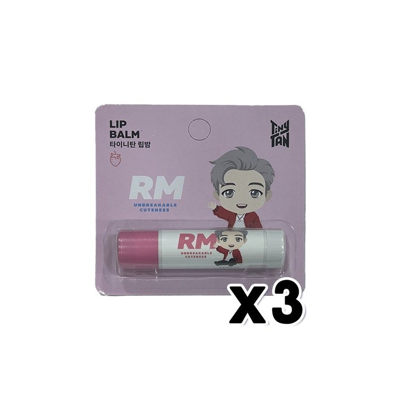 타이니탄 방탄소년단 알엠 (RM) 립밤 딸기향 x 3개 TinyTAN BTS