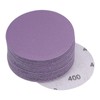 uxcell 30Pcs 3-Inch Purple Sanding Discs 400 Grits Hook and