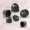 25 Cover Caps for Screws, Round Screw Covers, Black Screw