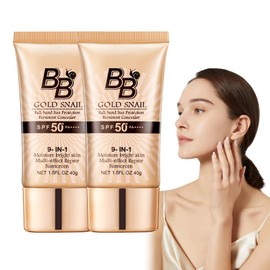 BB Cream, Sun Cream Face Protect Cream, Tinted Day Cream with SPF 50, Moisturising Tinted Moisturiser, Create Beautiful Makeup for You, Not Afraid Of The Sun, 2 Pieces (Natural Colour)
