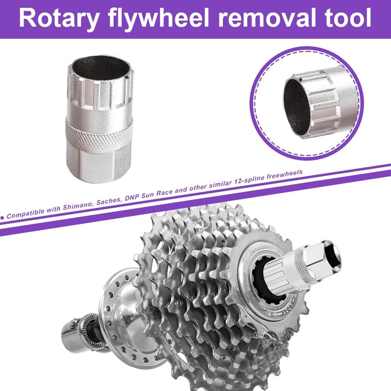 PYRUVAE Cassette & Sprocket Removal Tool Compatible with Shimano, Sunrace