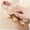 Mikinona Household Wooden Massage Roller Handheld Back Massager for Muscle