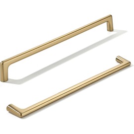 khtumeware 1 Pack Antique Champagne Bronze Appliance Handle Pull 18 Inch(457mm) Hole Centers Satin Brass Cabinet Pulls Kitchen Cabinet Hardware for Cupboard Drawer Handles Dresser Pulls