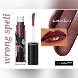 M·A·C MAC Maleficent Lipglass *WRONG SPELL* Venomous Villains / .10 oz / New in box