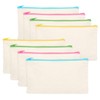 DIY Blank Fabric Pencil Case, 8 Pieces Fabric Bag Zipper