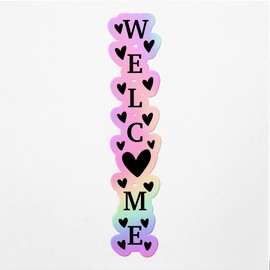 Holographic Decal Stickers of Welcome Premium Waterproof Vinyl Decal Stickers for Laptop Phone Accessory Helmet Car Window Mug Tuber Cup Door Wall Decoration NVCVER3g91000HO