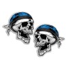 2 x 15cm Estonia Skull Vinyl Stickers - Estonian Flag