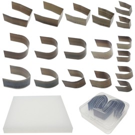 JMZLLRX 19 PCS Leather Cutter Tool Set, 18 PCS Leather Punch Tools with Perforated Matting, Leather Cutting Dies, Leather Hole Punch Tool Kit for DIY Leather Crafts