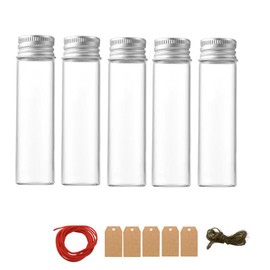 elewabise Glass Bottles Shot Bottles With Caps Small Bottles For Liquids Small Glass Bottles Three Styles Decorative Bottles For Party Decorations, Storage Accessories, Sealed Cap Vertical-Neck 18ml