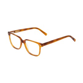 Calabria Ernest 4868 Cat-Eye Blue Light Blocking Reading Glasses +0.75 Demi-Tortoise Havana Blonde/Silver Accent Men Women