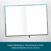 paper&you® Notebook A5+ Squared with Elastic Band [Shiny Teal] 156