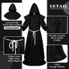 Sintege Mardi Gras Monk Costume Medieval Monk Robe Renaissance Priest