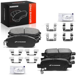 A-Premium - Juego de pastillas de freno de disco de cerámica delantera y trasera compatible con modelos Select Infiniti y Nissan - G35, 350Z 2003-2005, Altima 2002-2013, Juke 2011-2017, Sentra