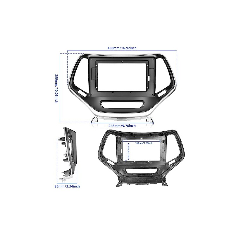 for Jeep Cherokee 2013-2018, in Dash Installation Install Frame Mount