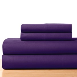 Stoneberry Home® 400-Thread Count Sateen Cotton Sheets Full Cotton Royal Purple