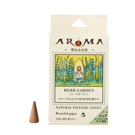 Global Product Planning Aroma Incense Herb Garden 16 Capsules (Cone Type Incense Burning Time About 20 Minutes, Herb and Musk Scent)