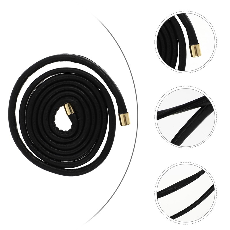 FRCOLOR Spiral Lock Hair Tie Dreadlock Accessory PU Leather Long