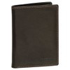 Leather ID Card Holder with Note Compartment, Black, Brown, Natural,