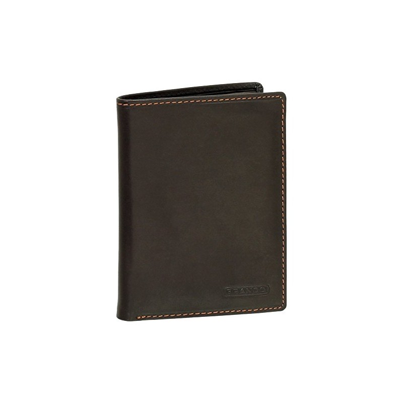 Leather ID Card Holder with Note Compartment, Black, Brown, Natural,