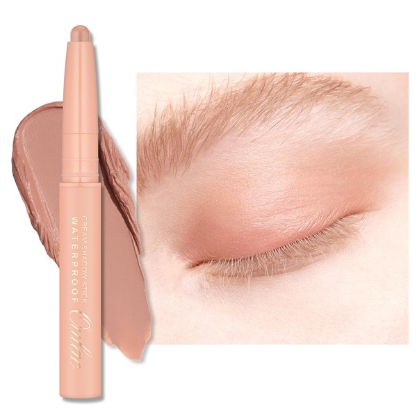 Oulac Nude Rose Eyeshadow Stick – Twist-Up Creamy Crayon, Waterproof
