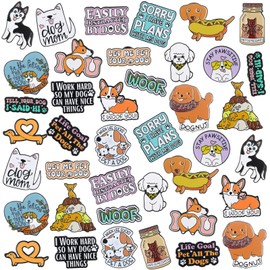 CraftyDream 40 Pcs Dog Enamel Pins for Backpacks Funny Pet Dog Lapel Pins Lovely Cute Brooch for Women Men Lovers Clothes Bags Accessories Gifts