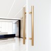 HMXBTO 12-inch/304 Stainless Steel Sliding Barn Door Handle, H-Shaped Commercial
